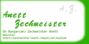 anett zechmeister business card